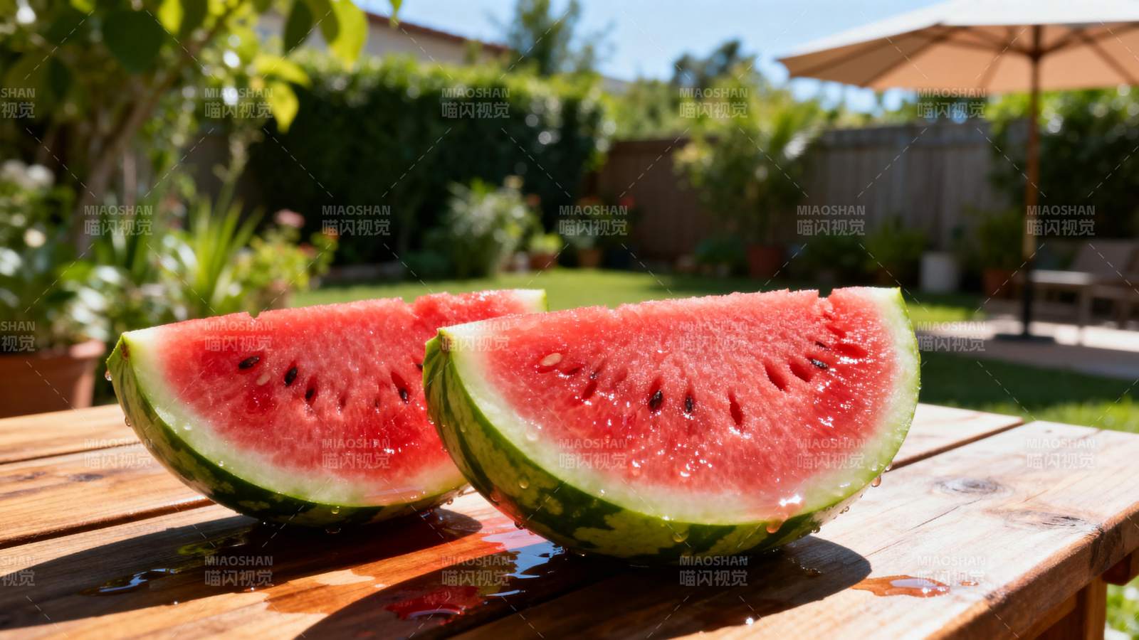 夏日西瓜清凉解暑图片