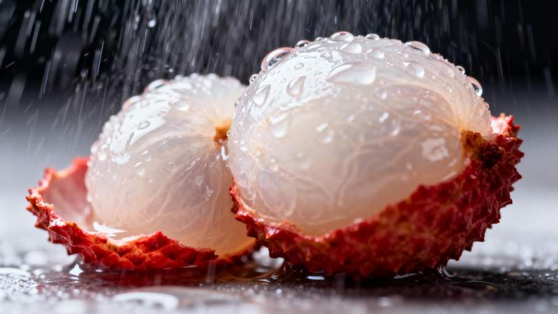 雨中荔枝 晶莹剔透图片