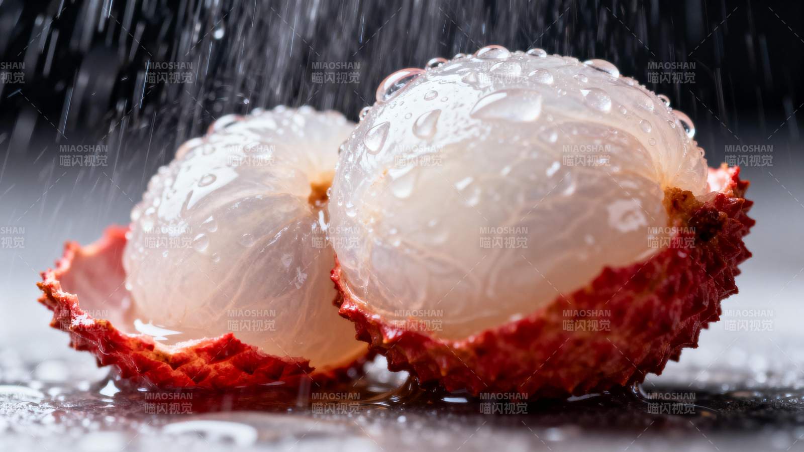 雨中荔枝 晶莹剔透图片