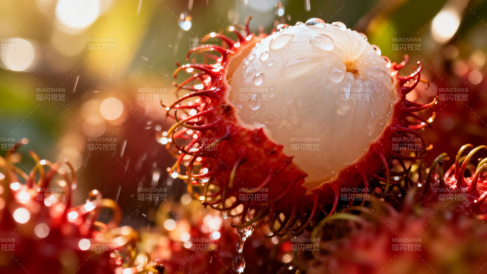 雨中红毛丹图片