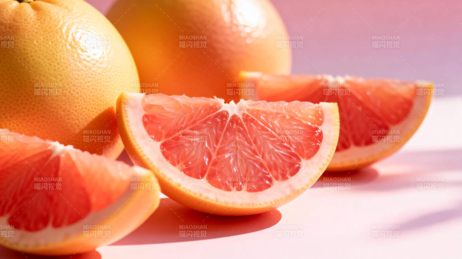 柚子切片特写图片