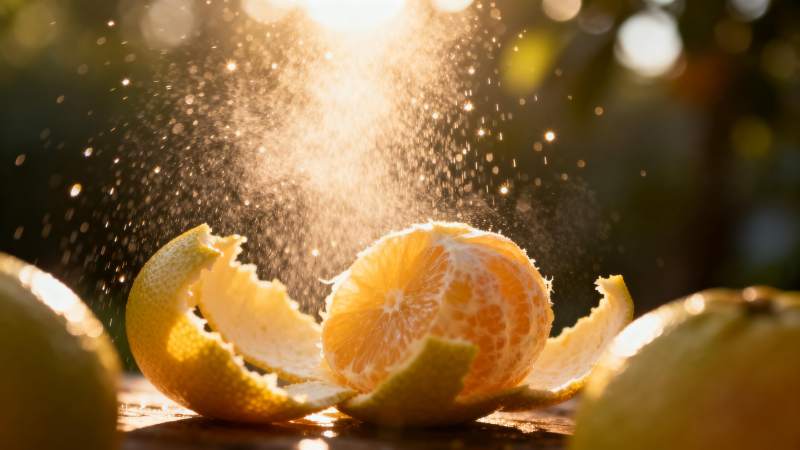 橙香四溢 阳光洒落图片