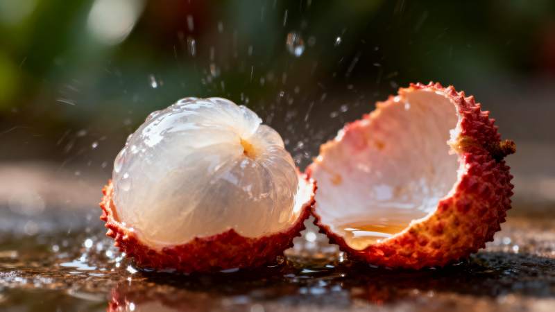 荔枝破壳 晶莹剔透图片