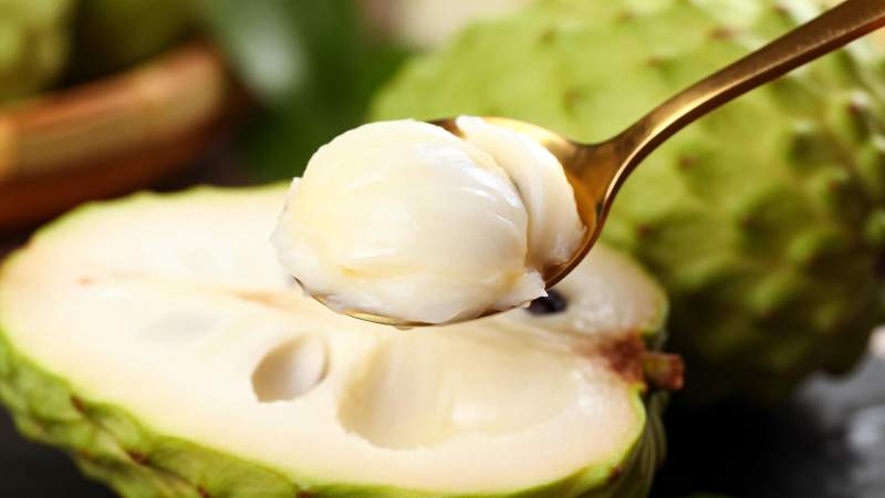 山竹果肉特写图片