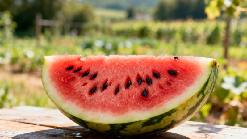 夏日西瓜切片图片