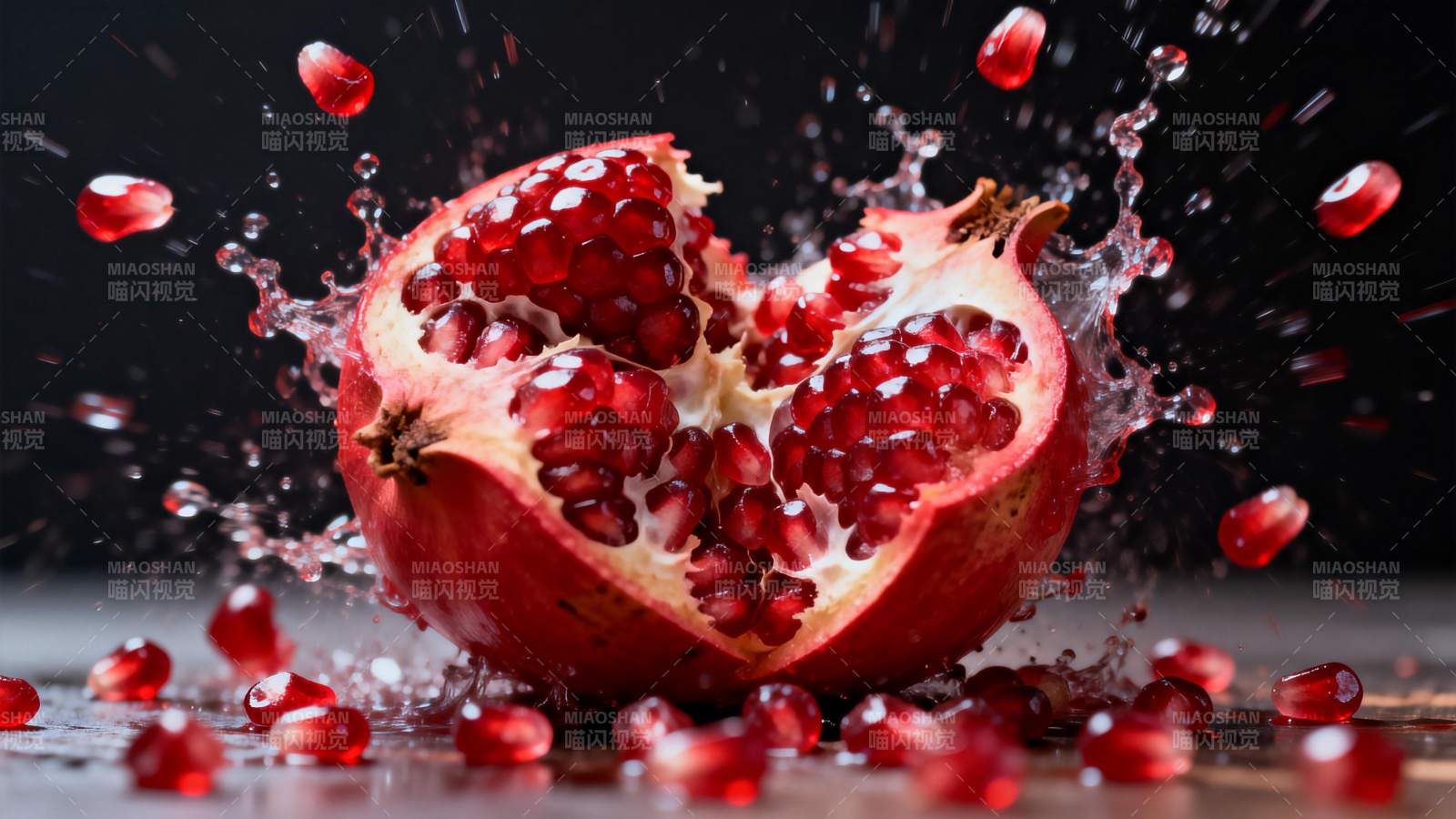 石榴爆裂瞬间图片