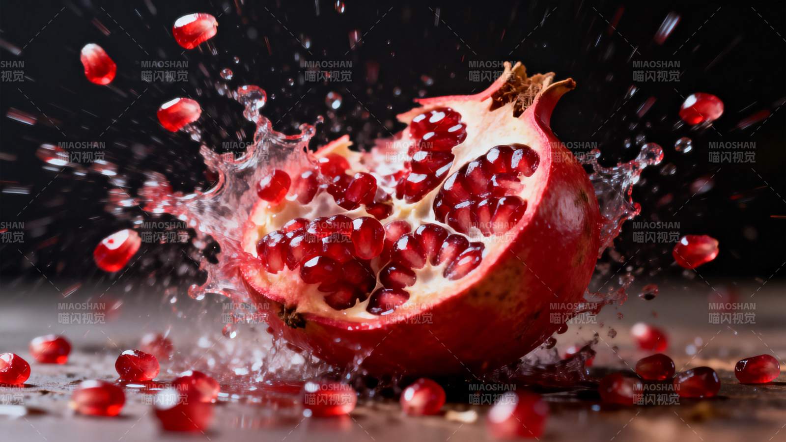 石榴爆裂瞬间图片