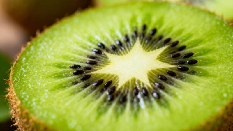猕猴桃切面特写图片