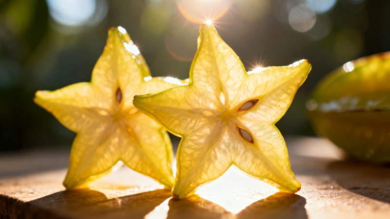 星果切片 阳光闪耀图片