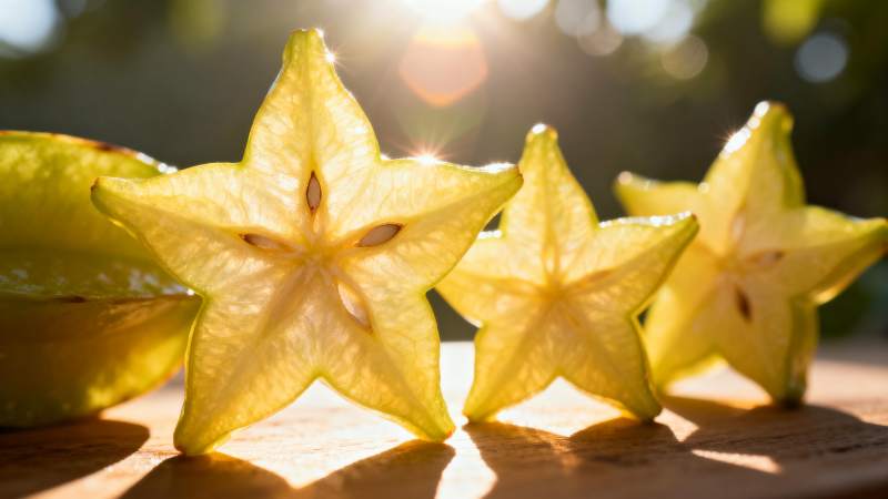 星形水果切片图片