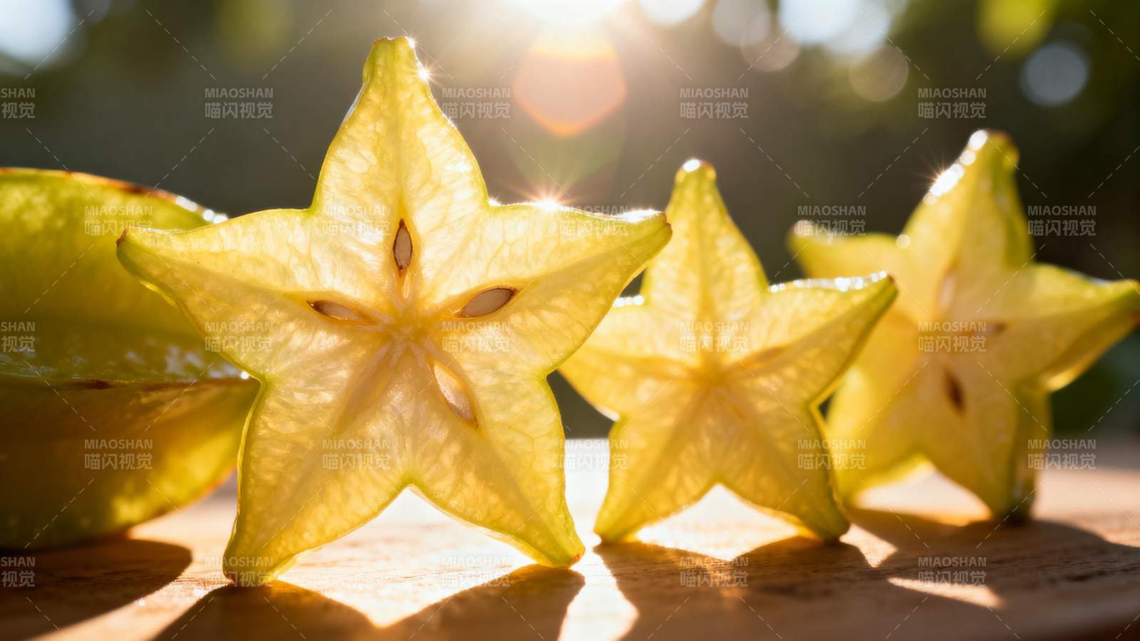 星形水果切片图片