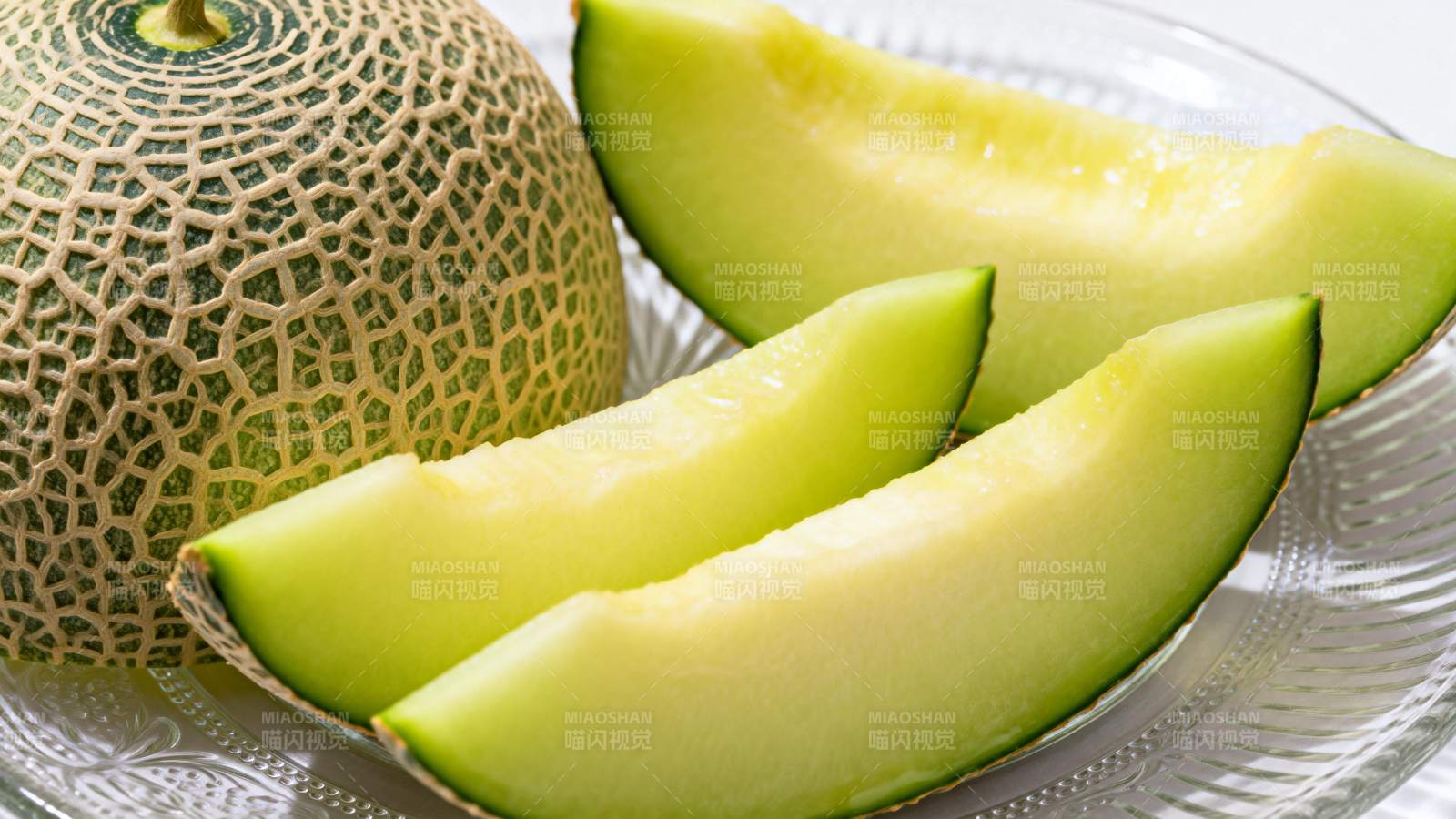 香甜哈密瓜切片图片