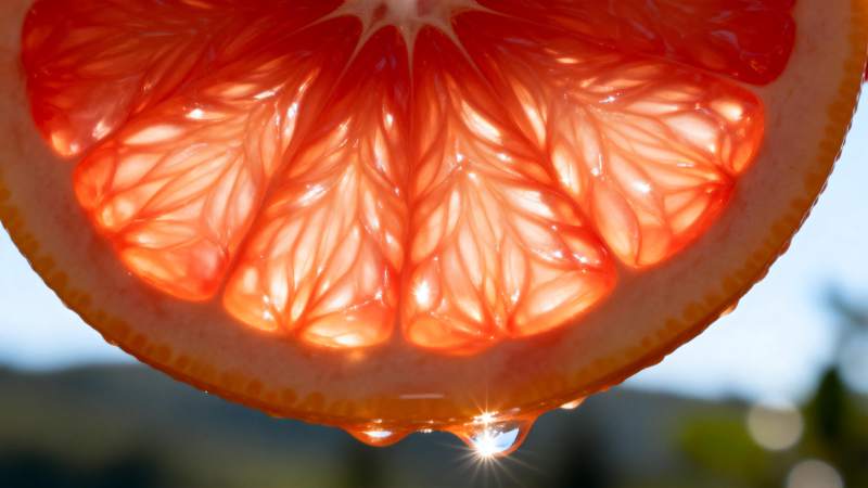 橙子切片滴水图片