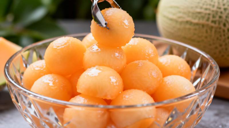 香甜哈密瓜球图片