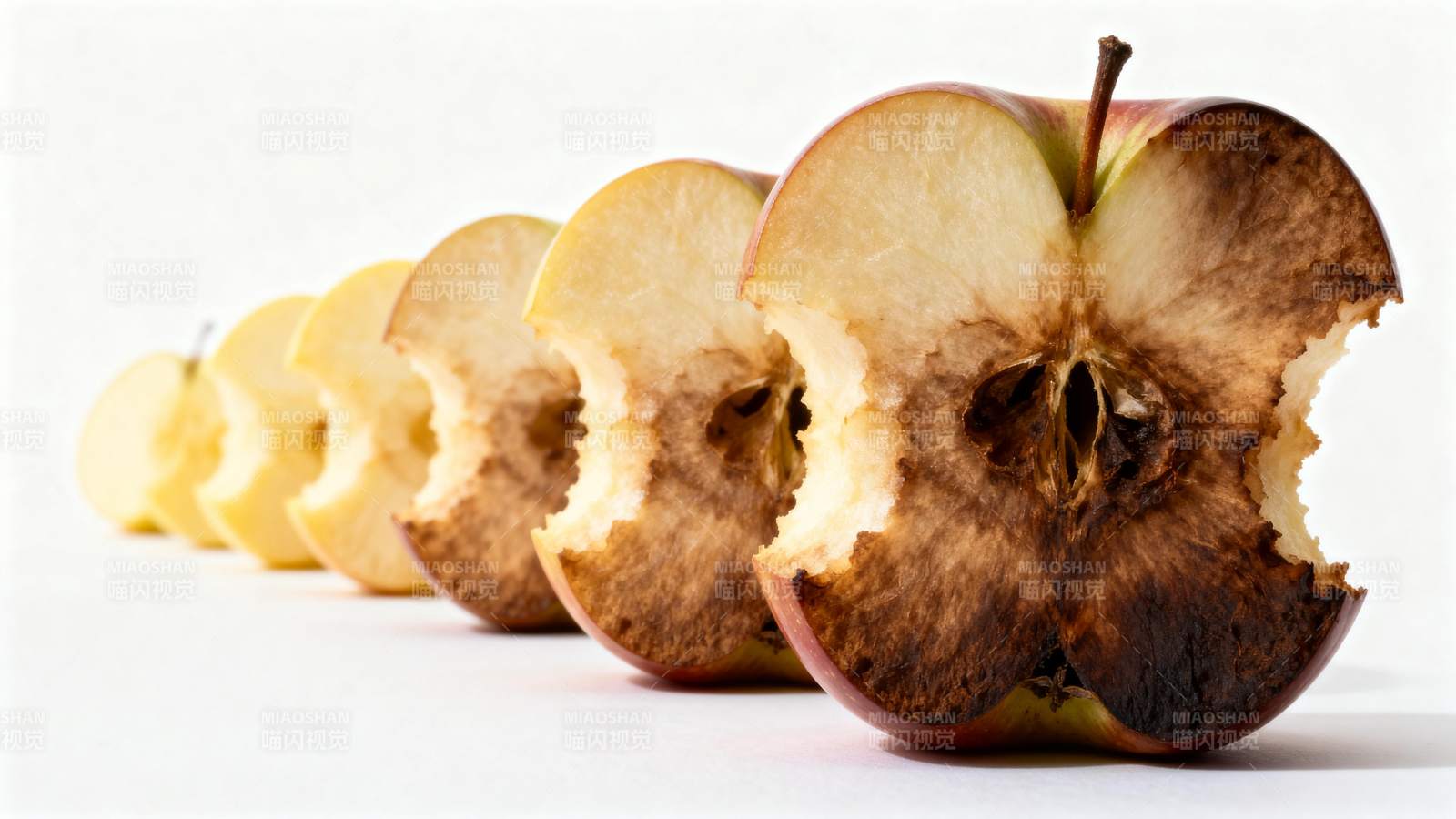 苹果切片渐变图图片