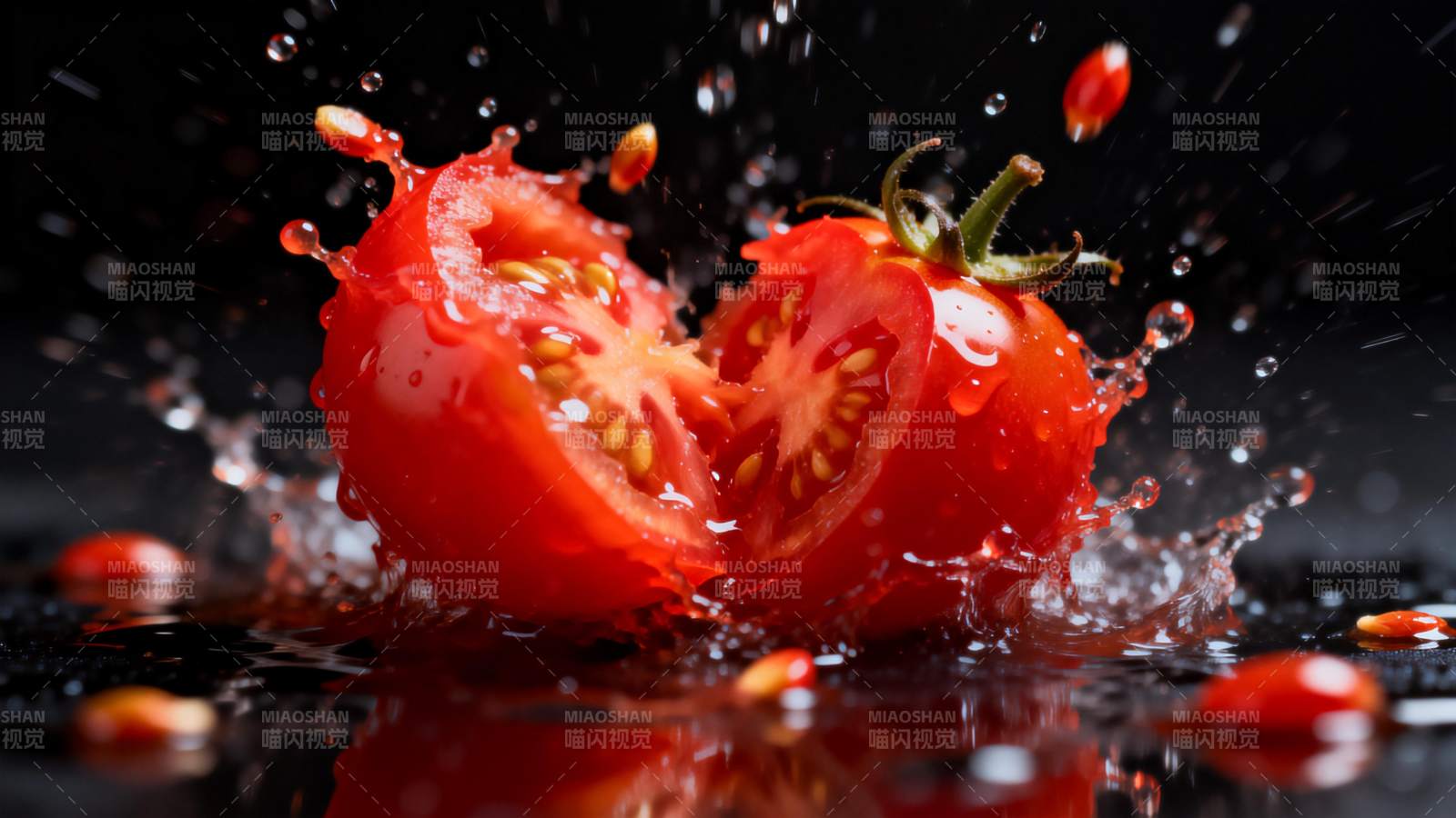 番茄爆裂瞬间图片