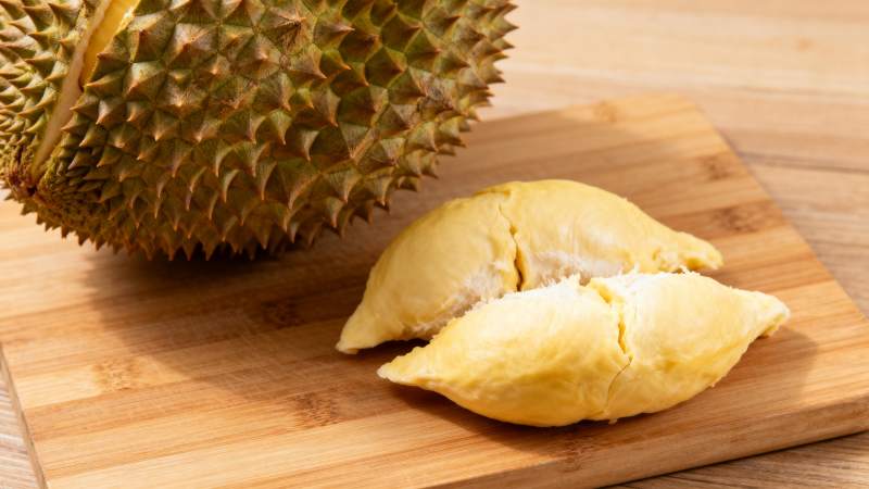 榴莲果肉特写图片