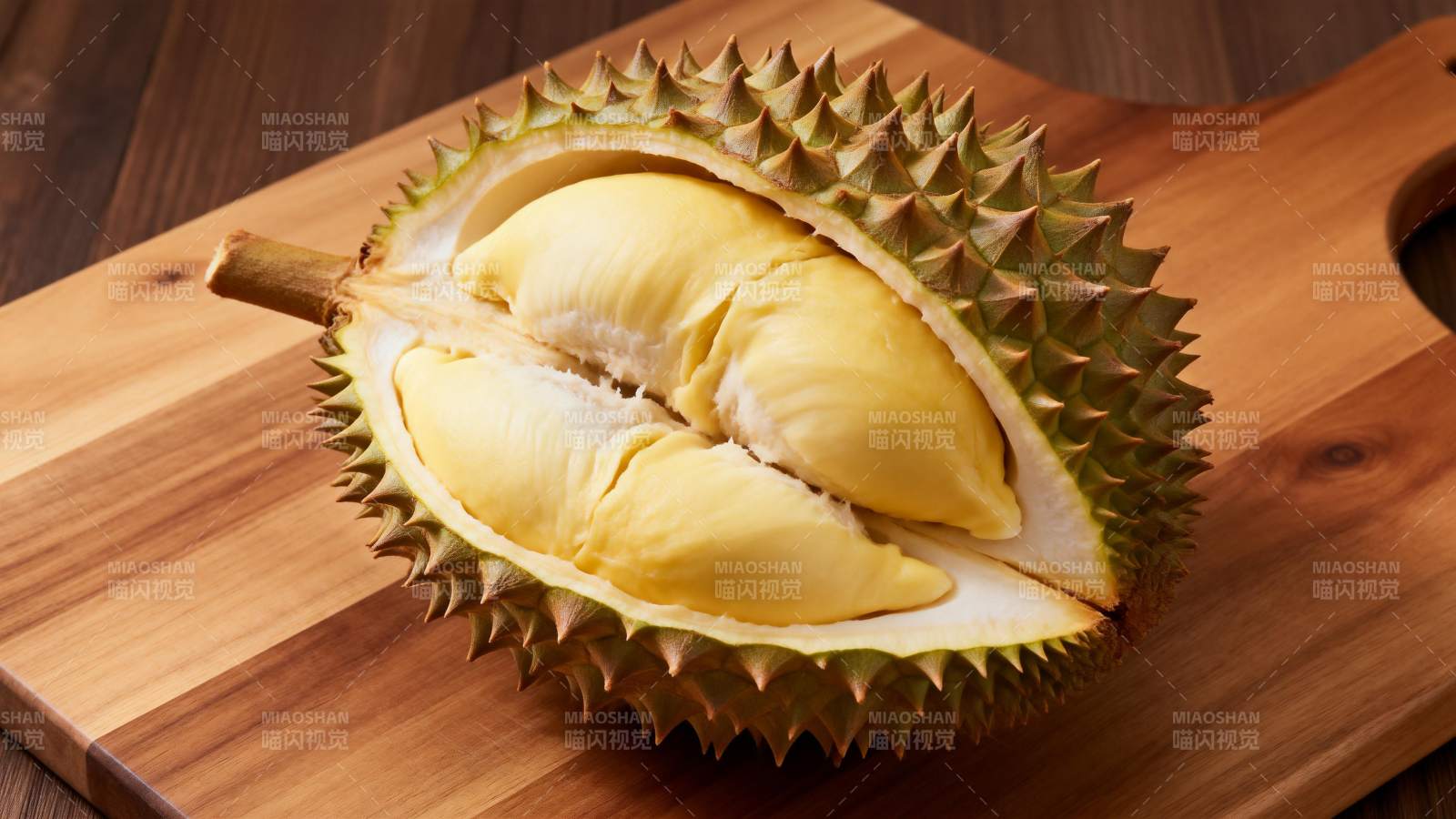 榴莲切开露出果肉图片