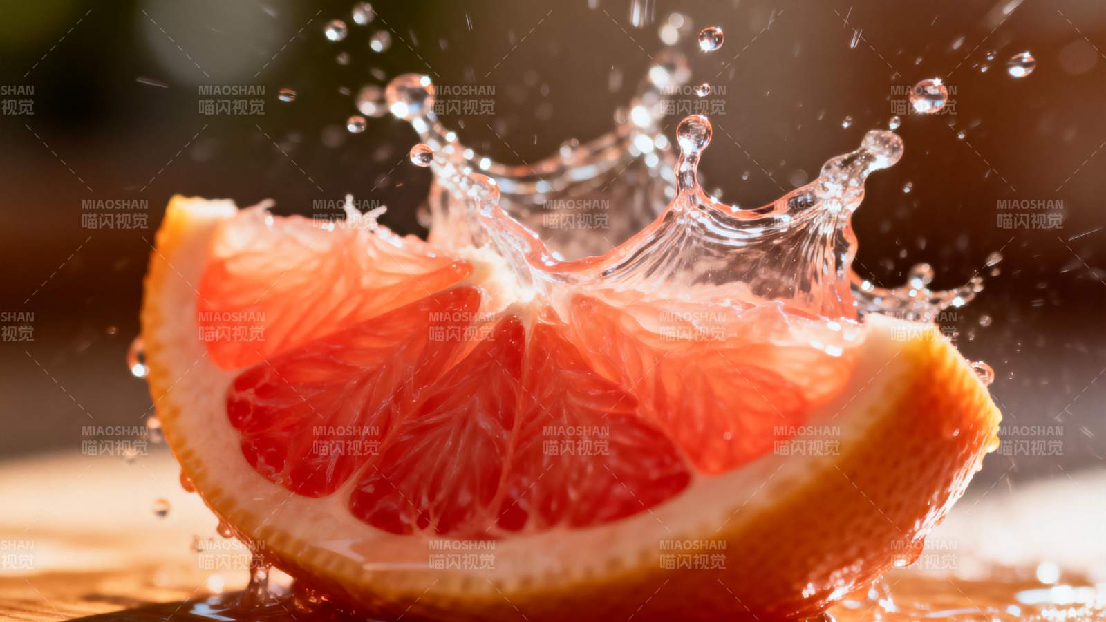 橙子水花四溅图片