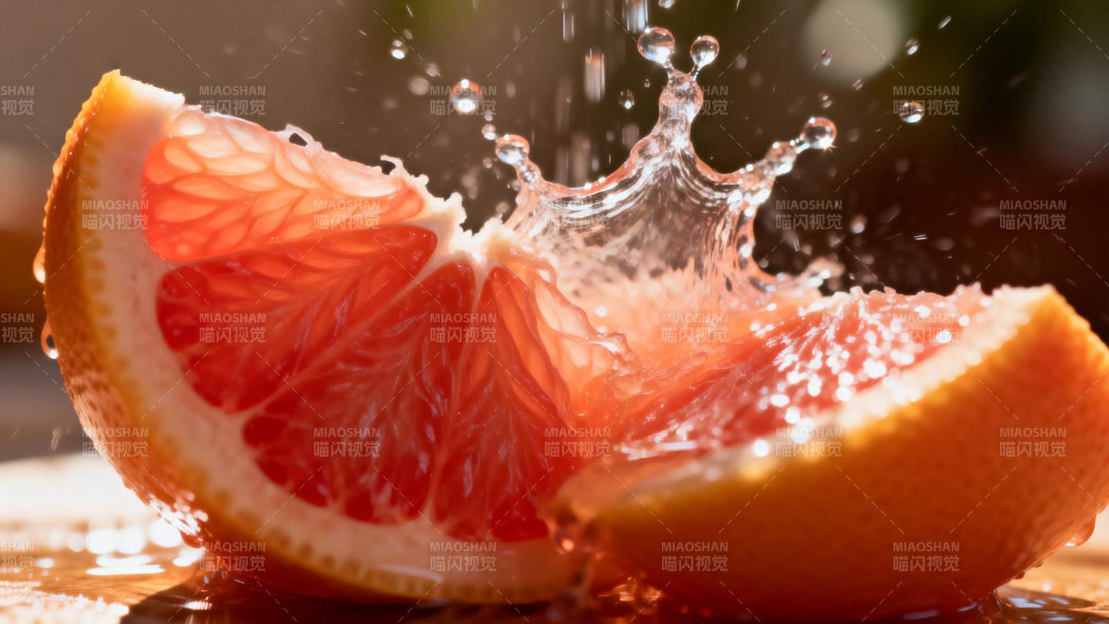 葡萄柚汁飞溅图片