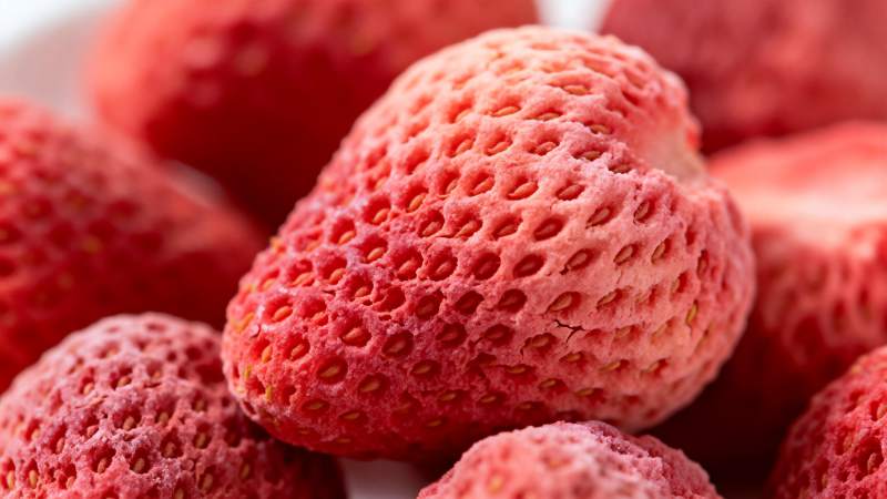 新鲜草莓特写图片