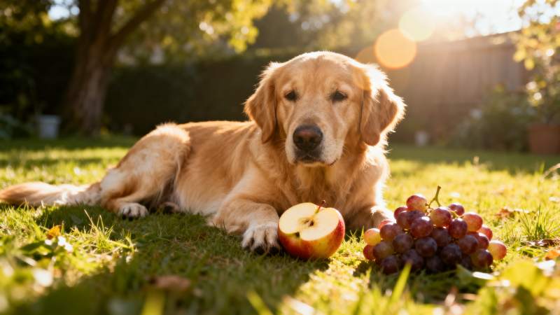 狗狗享水果时光图片