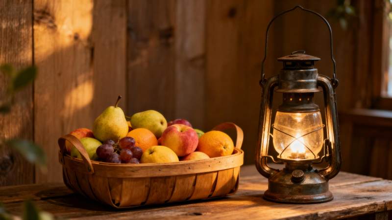 果篮与灯笼图片