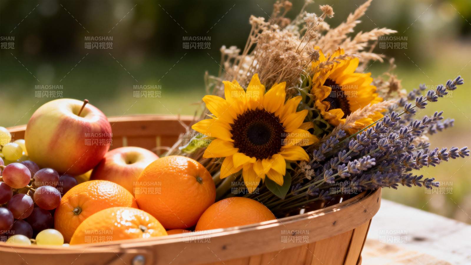 秋日丰收篮图片