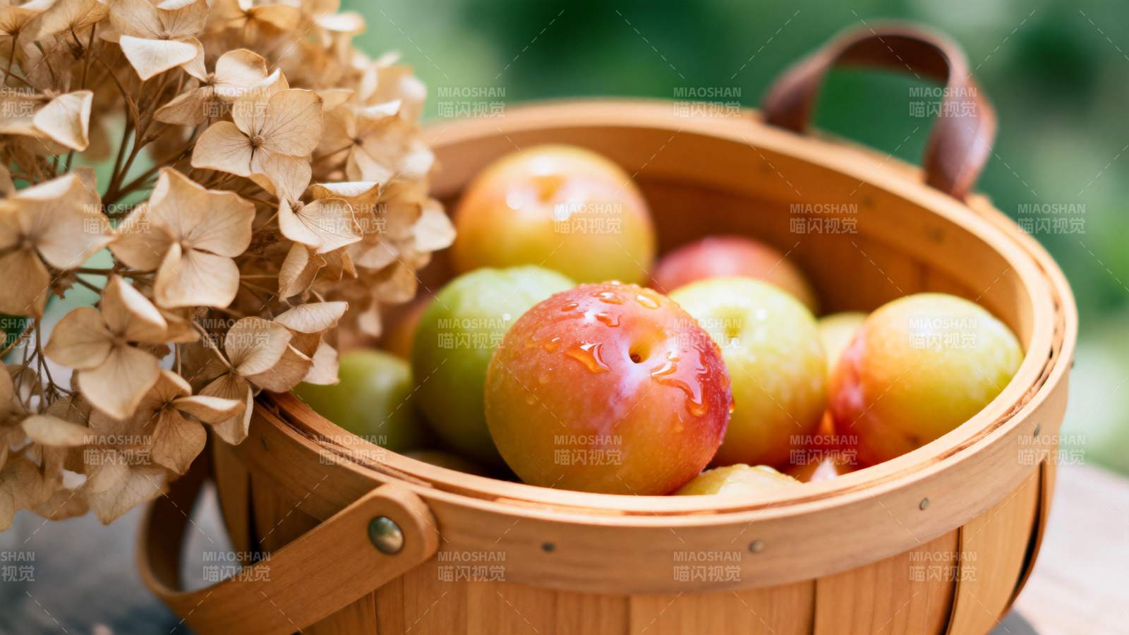 秋日果篮静谧美图片