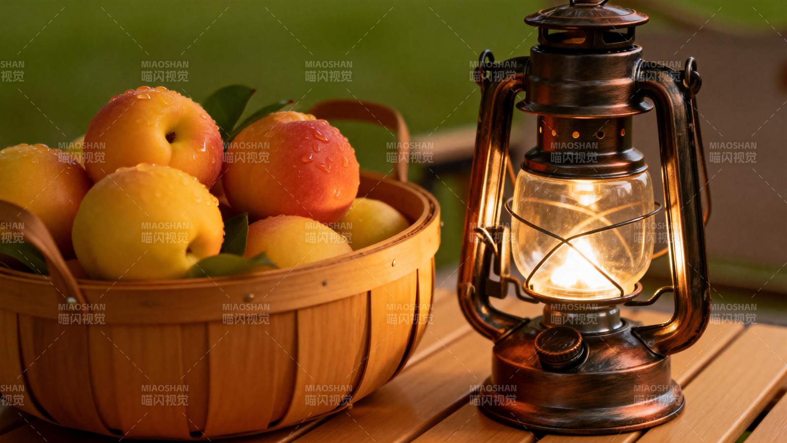 桃篮与灯笼图片