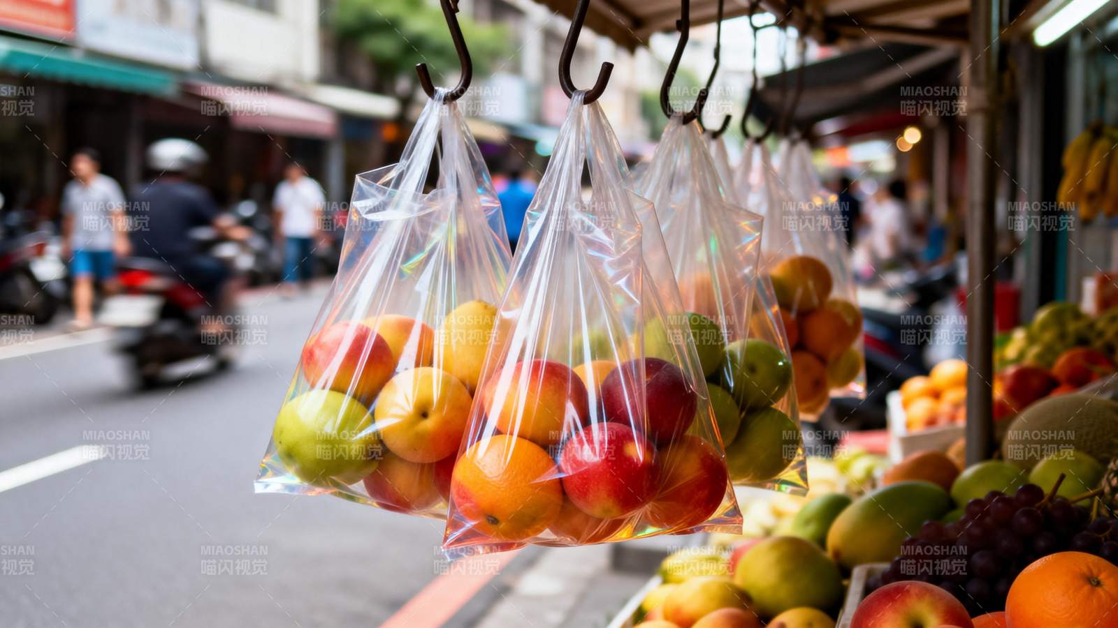 街边水果摊图片