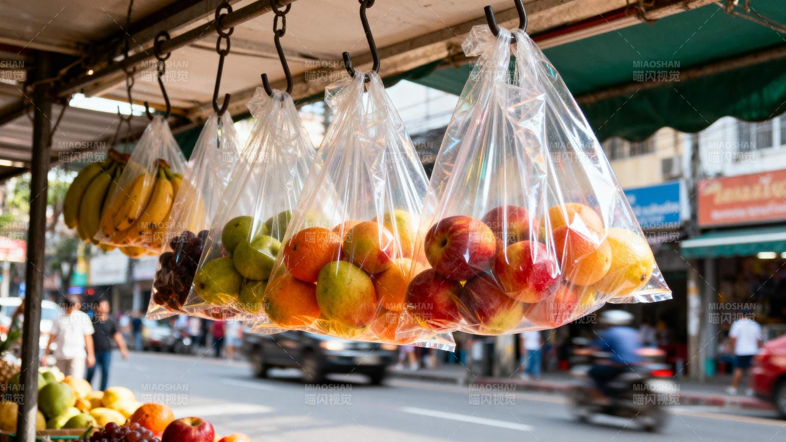 街头水果摊图片