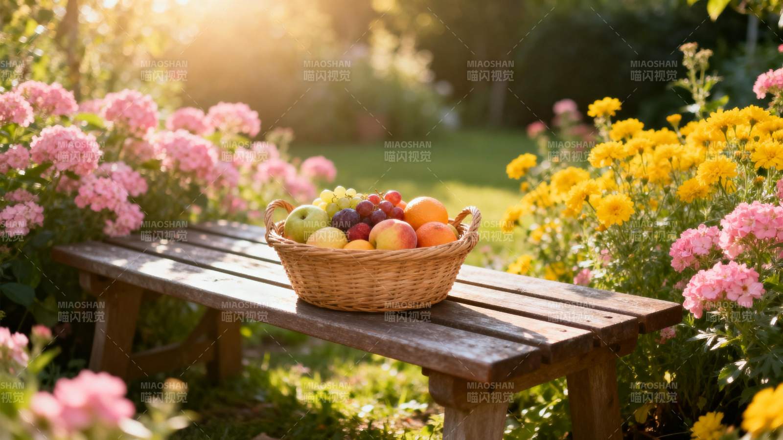 花园果篮静景图片