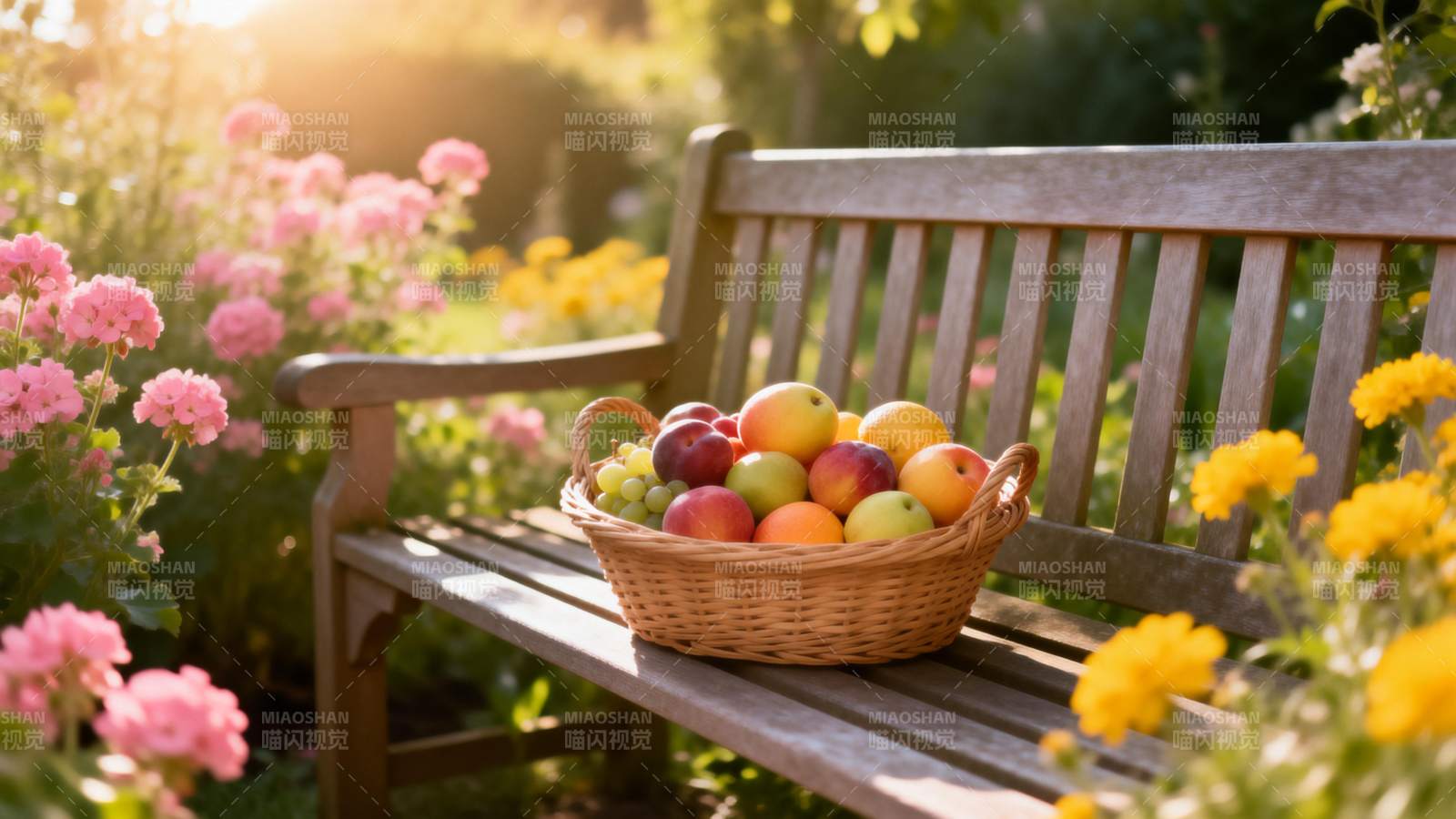 花园果篮静谧时光图片
