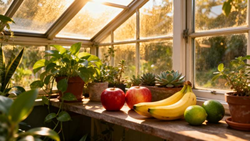 温室里的丰收景象图片