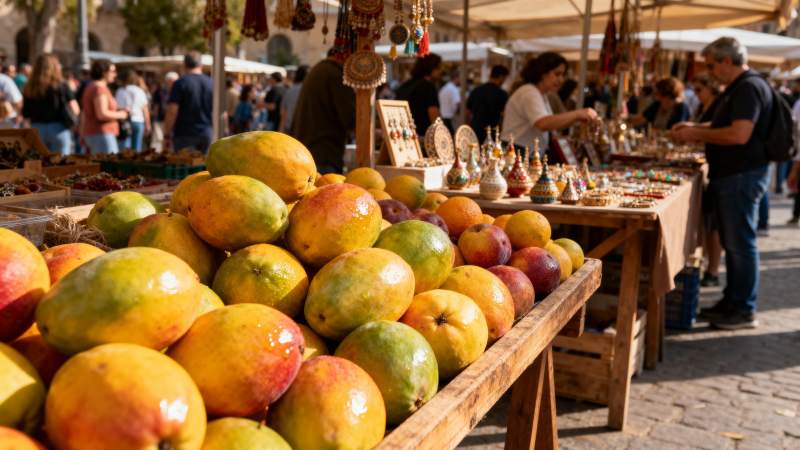 市场鲜果摊位图片