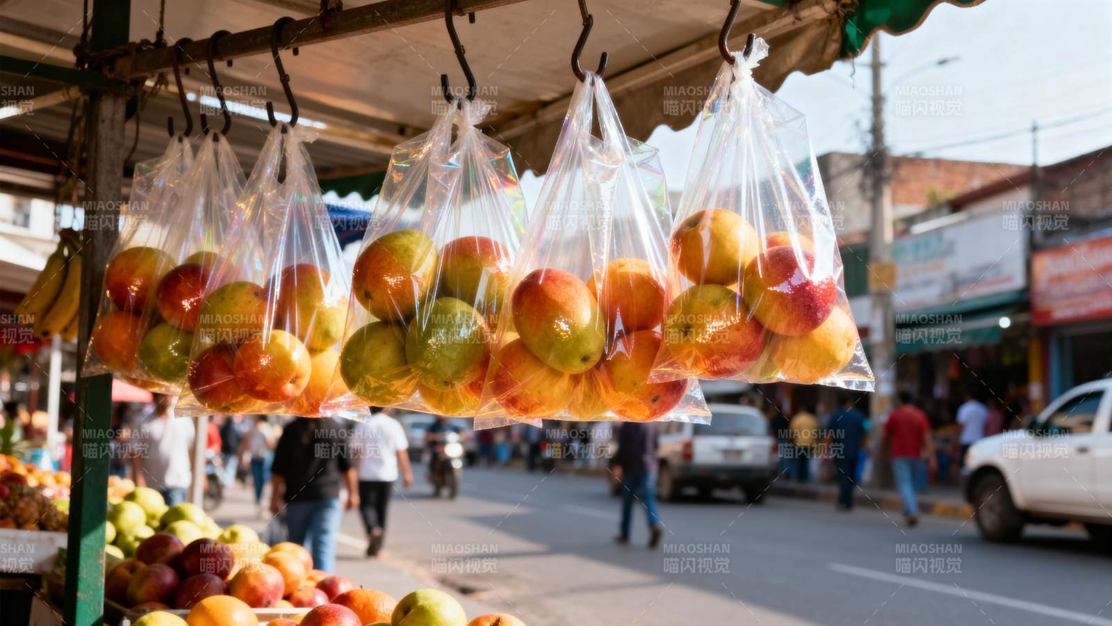 街头水果摊位图片