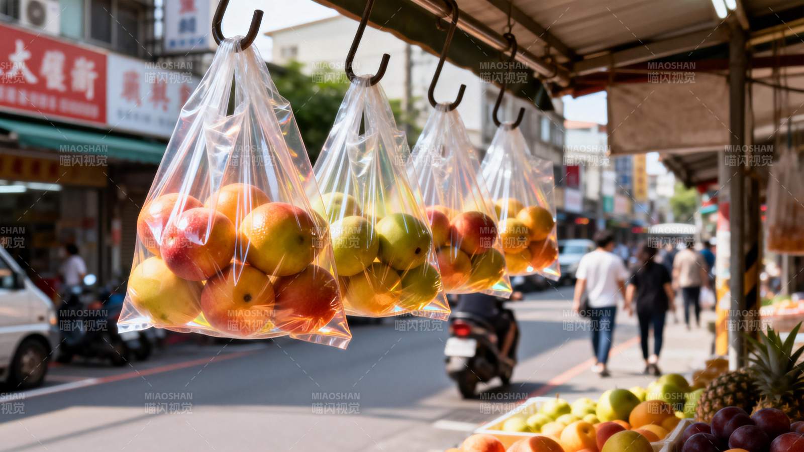 街边水果摊图片