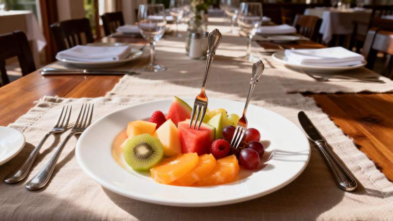 水果拼盘餐桌摆设图片