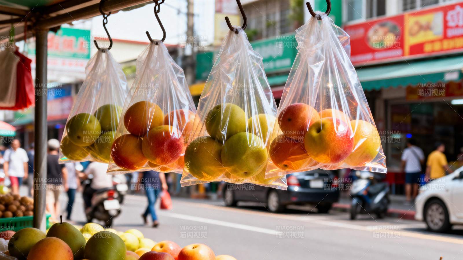 街头水果摊图片