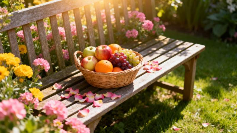 花园果篮静谧时光图片