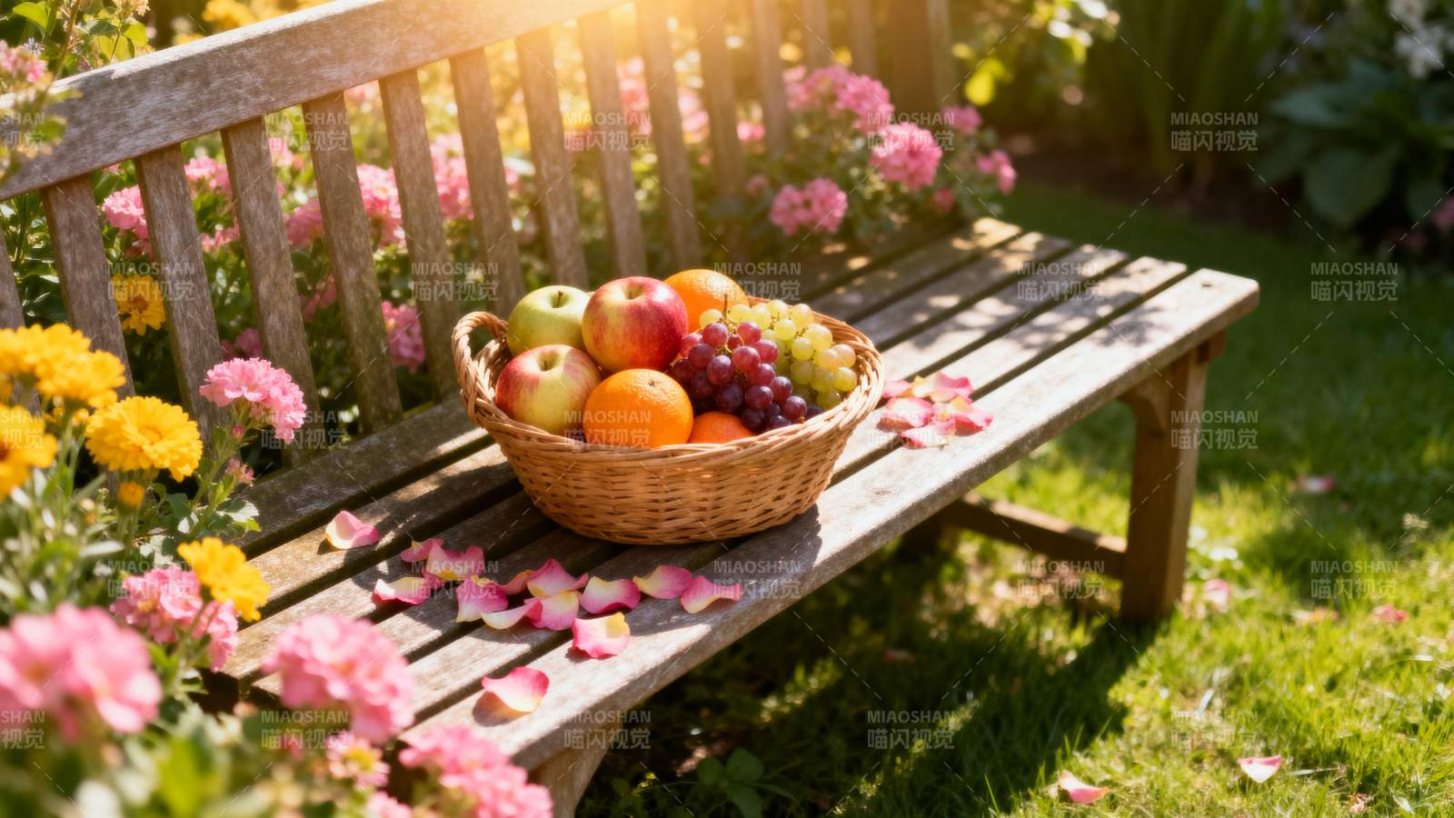 花园果篮静谧时光图片