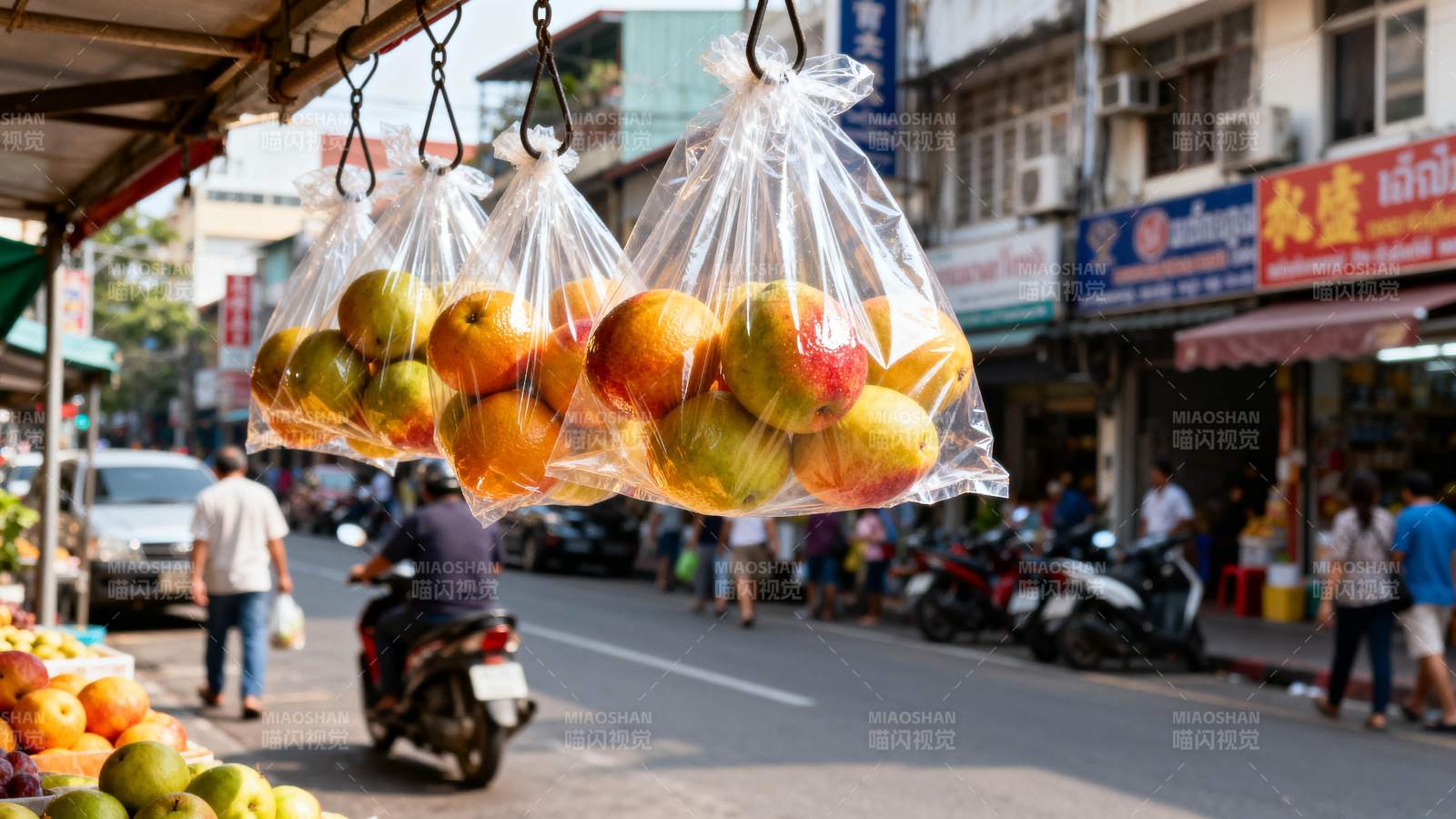 街头水果摊图片