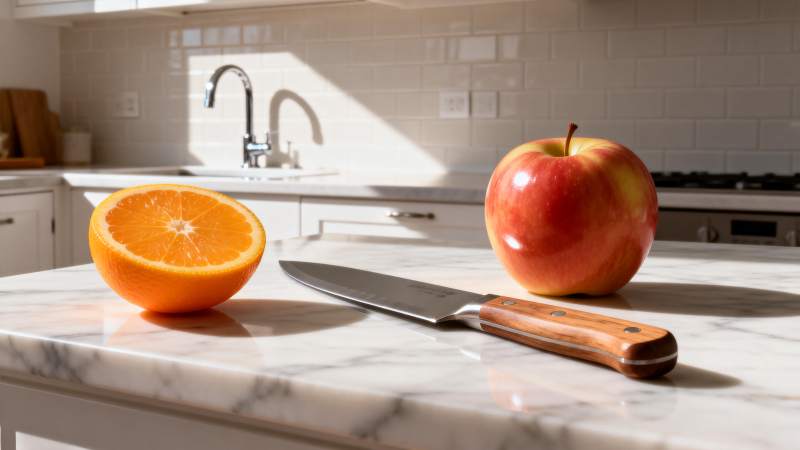 厨房水果与刀具图片