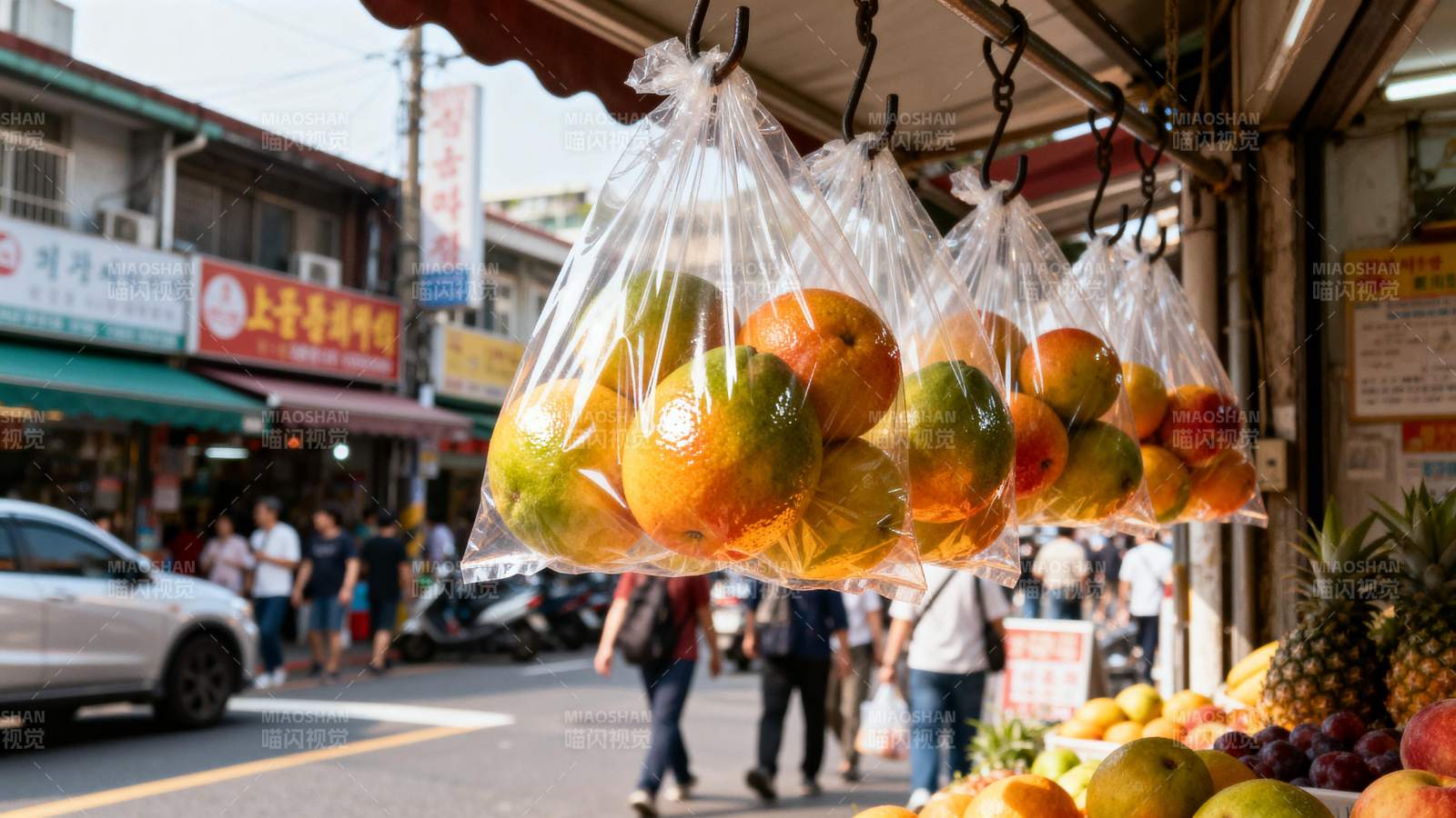 街头水果摊图片