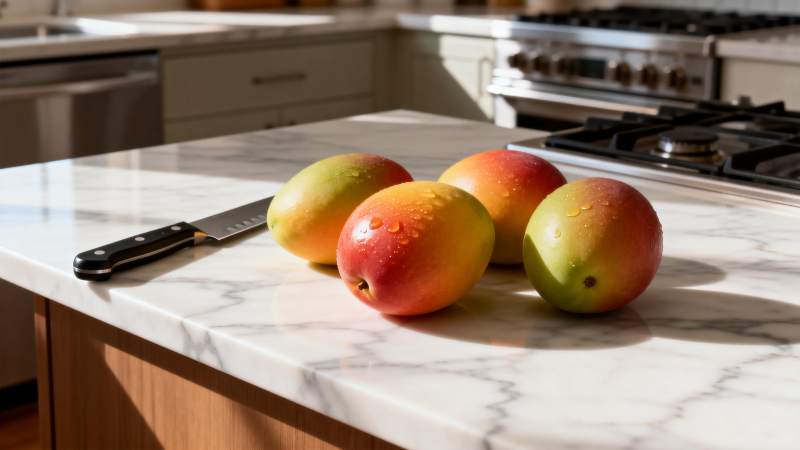 厨房里的芒果图片