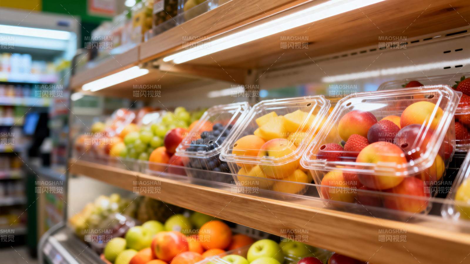超市水果区陈列图片