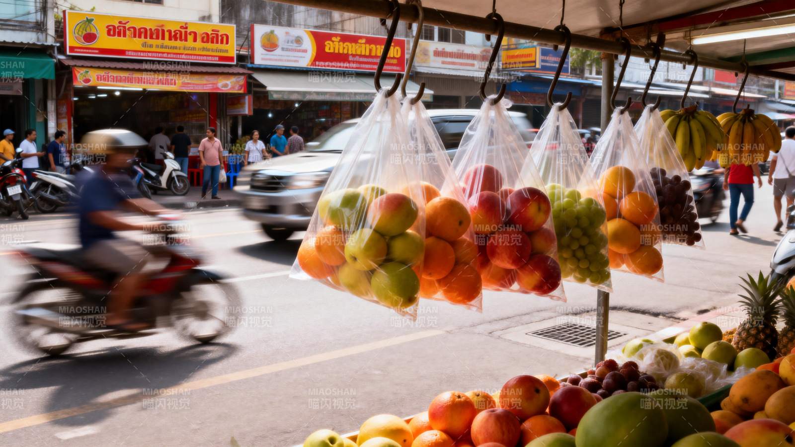 街头水果摊图片