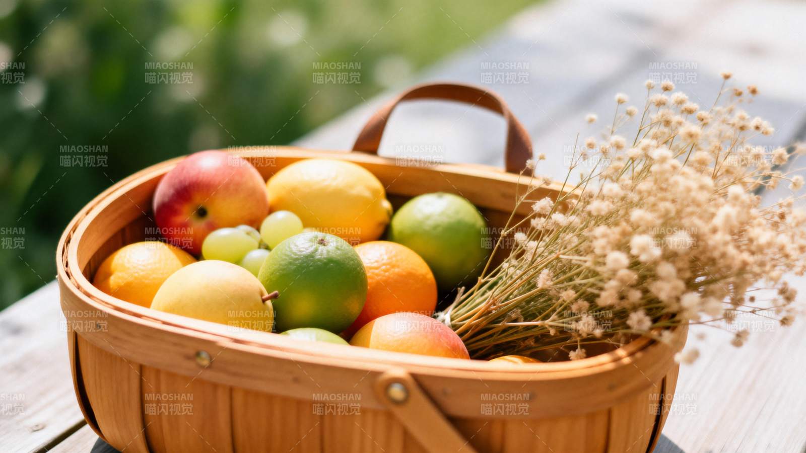 果篮静谧田园风图片