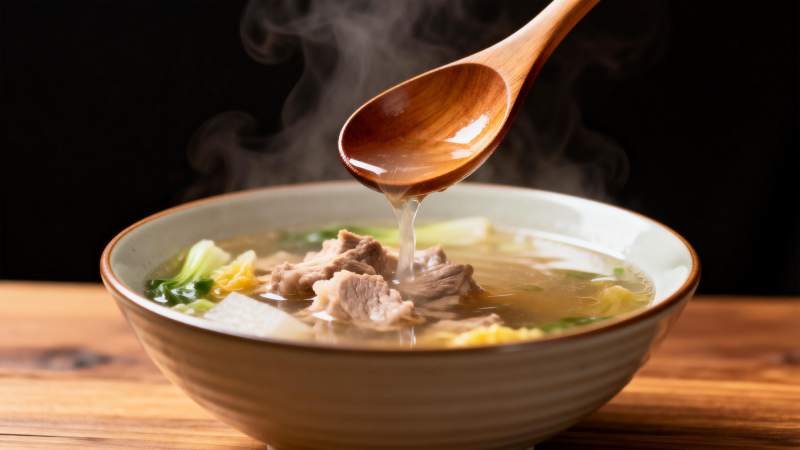 热气腾腾的汤品图片